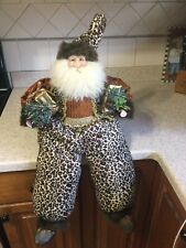 24 Inch Tall Santa Clause Figure In leopard Print picture