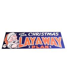 1940s Original Vintage Advertising Poster Sign Santa Christmas Layaway Plan picture
