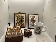 Lot Of 6 Hummel Pieces  Mug,Music Box, Wall Plaques, Small Music Box, Shelf Disk picture