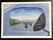 Vintage Motorcycle Greeting Card Poem Biker Harley New w/Envelope USA Bike Week picture