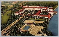 Florida Boca Raton Club House Aerial View Oceanfront Shoreline Vintage Postcard picture