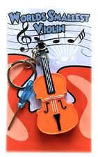 Worlds Smallest Violin Keychain Playable with Music - Mini Keychain , New picture