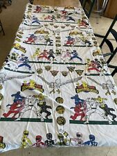 VINTAGE MIGHTY MORPHIN POWER RANGERS BED SHEET 1995 SABAN 90x66 picture