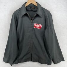 MASSEY FERGUSON Jacket 44R MF Employee Shop Coat Agriculture Full TALON Zip Gray picture