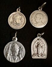 Lot of 4 Religious Catholic Medals Creed, 800, Italy, Roma picture