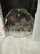 Vintage NOS Etched Acrylic Nativity Scene Angel + Baby Jesus + Bunny + Sheep picture