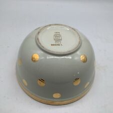 Halls Superior Kitchenware Gold Polka Dot Mixing Bowl 8.5 X 4.25” Model #1378 picture