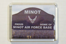 REFRIGERATOR MAGNET MINOT AIR FORCE BASE #1 NORTH DAKOTA MILITARY - 3.5”x 3” picture