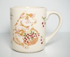 Vintage The Good Company Pig with Basket of Cherries Ceramic Coffee Tea Cup Mug picture