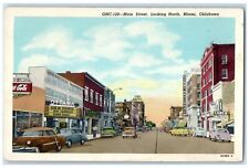 c1930's Main Street Looking North Coca Cola Ottawa Miami Oklahoma OK Postcard picture