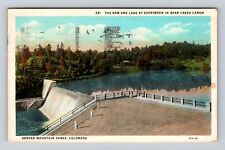 Denver CO-Colorado, Dam And Lake At Evergreen, Antique, Vintage c1929 Postcard picture