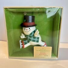 Hallmark 1970s Tree Trimmer Ornaments Col. “The Skating Snowman” 3”Ht picture