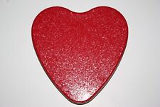 Vintage Valentine Red Heart Shape Tin with Lid 9