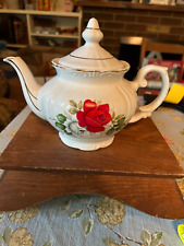 Vintage Rose Teapot, Trimmed in Gold & Made in Japan picture