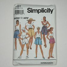 1990s Simplicity UNCUT Pattern 8381 Misses Set of Shorts in 2 Lengths Size 6-16 picture