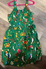 Disney Parks Dress Shop Girls Medium (8-10) Tiki Birds Green Dress picture