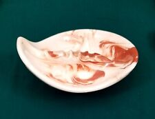 Vintage SITKA CLAY Freeform Swoop 4 Rest Ashtray  Alaska Red Cream Swirl picture