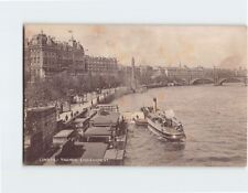 Postcard The Victoria Embarkment from Westminster Bridge London England picture
