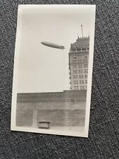 vintage 1932 Snap Shot photo Zeppelin blimp airship Los Angeles picture
