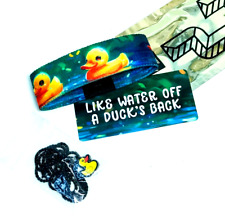 ZOX *LIKE WATER OFF A DUCKS BACK* Silver Strap Med MYS/FG band w/Card & Necklace picture