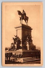 Italy Rome Roma Giuseppe Garibaldi Monument Piazzale Old Vintage Postcard View picture