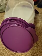 TUPPERWARE 3c. CEREAL/CLEAR Base STORAGE BOWLS - Set Of 5-with 5 Butterfly Lids  picture