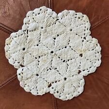 Vintage Handmade Doily Round Crochet 9 Inch White picture