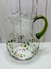 Royal Doulton Hand Blown Glass Pitcher Hand Painted, New picture