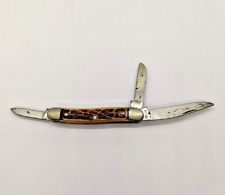 Colonial Prov USA Stockman 3 Blade Plain Edge Slip Joint Folding Pocket Knife picture