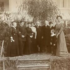 Antique Photo Affluent Edwardian Victorian Family Portrait Fashion picture