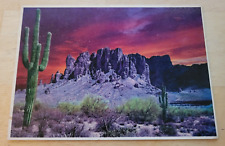 Postcard Sunrise Behind Famous Superstition Mountain Near Mesa AZ picture