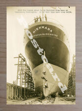 Historic S.S. Nishmaha. July 21, 1919 Launch Shipping Postcard picture