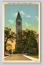 Ithaca NY-New York, Cornell University, Library Tower, Antique Vintage Postcard picture