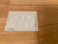 VINTAGE AAA INSURANCE WHITE WINDOW DECAL ROUND picture