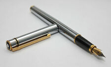 Vintage DIPLOMAT ATTACHÉ Fountain Pen Stainless Steel Gold Plated Trim GERMANY picture