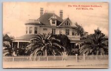 The William F. Gwynne Residence Fort Myers Florida FL c1910 Postcard picture