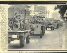 1975 Press Photo Portuguese troops drive Luanda Street in Angola - now38813 picture