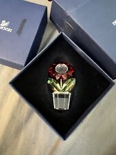 SWAROVSKI. Red Aster. HAPPY FLOWER in Clear Pot. with Box. 2 inch picture