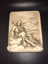 Vintage The Good Shepard 1969 Creative Arts 3D Religious Chalkware Wall Plaque picture