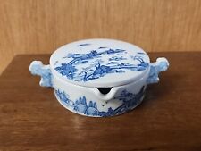 Vintage blue & white porcelain inkstone japan Boku-Undo 7