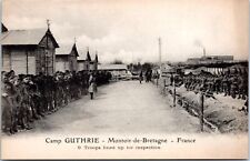 Camp Guthrie, Montoir de Bretagne, France - WWI Postcard - Troops Inspected picture
