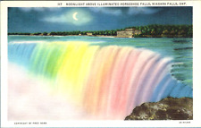 Moonlight Above Horseshoe Falls Postcard Niagara Falls Ontario Canada New picture