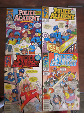 Lot of 4 Police Academy comic books - #3,4,5, 6 -comedy movie series -Copper Age picture
