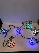 Dept 56 String Of Color Changing Hand Painted Glass Lights 3.25” 6 Lights 9'long picture