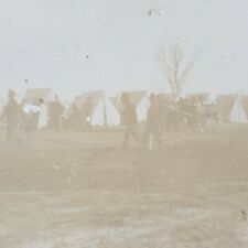 Civil War Scenes Camp Life Tents Horse Cart Photo Soldiers Stereoview C269 picture