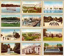 1940-50's LOT/12 US NAVAL ACADEMY ANNAPOLIS MARYLAND MD VINTAGE LINEN POSTCARDS picture