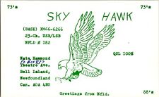 Vtg 1980s CB Radio QSL Post Card Bell Island Newfoundland Retro Collectible picture