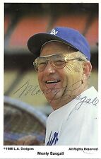 1986 Monty Basgall Los Angeles Dodgers Autographed Team Postcard Deceased picture