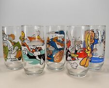 Vintage Looney Tunes Pepsi Glasses Set 5 1979 Bugs Daffy Porky Sylv Road Tweety picture