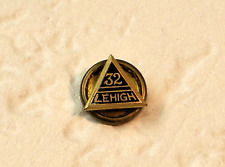 Vintage 1932 Lehigh University Bethlehem Pennsylvania Screw Back Lapel Pin - VG picture